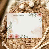 Pink Bohemian Rustic Personalized Stationery ノートカード