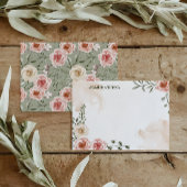 Pink Bohemian Rustic Personalized Stationery ノートカード
