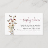 PInk Bohoワイルドフラワーディスプレイシャワー エンクロージャーカード (正面)