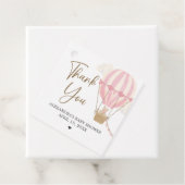 Pink Boho Bear Baby Shower  フェイバータグ (インサイチュ)