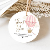 Pink Boho Bear Baby Shower  フェイバータグ