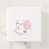 Pink Boho Bear Baby Shower  フェイバータグ (インサイチュ)