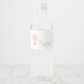 Pink Boho Bear Baby Shower  ペットボトルラベル (正面)