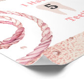 Pink Boho First Rodeo 1st Birthday Milestone 18x24 ポスター (角)