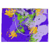 Pink Boho minimalist Ephemera ラージペーパーバッグ (裏面)