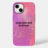 Pink Boho minimalist Ephemera Case-Mate iPhoneケース (裏面)