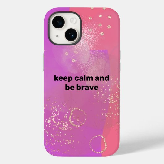 Pink Boho minimalist Ephemera Case-Mate iPhoneケース (裏面)