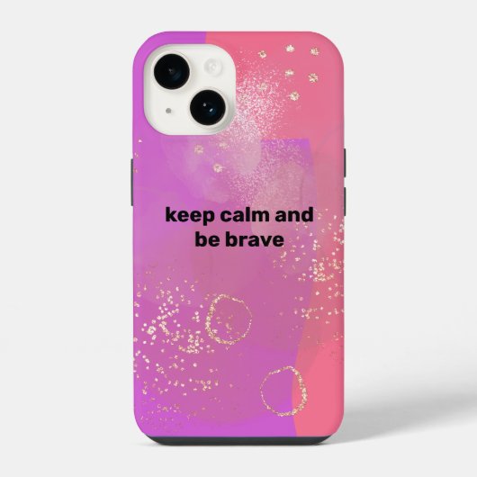 Pink Boho minimalist Ephemera iPhoneケース (裏面)