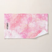 Pink Boho minimalist Ephemera ornament バスタオルセット (ハンドタオル)