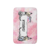 Pink Boho minimalist Ephemera ornament バスマット (正面縦)