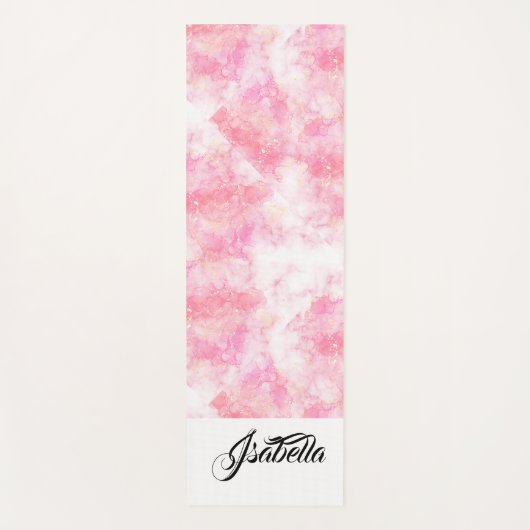 Pink Boho minimalist Ephemera ornament ヨガマット (正面)