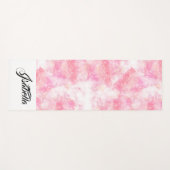 Pink Boho minimalist Ephemera ornament ヨガマット (正面(横))