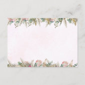 Pink Boho Pampas Grass Books for Baby Request Card エンクロージャーカード (裏面)