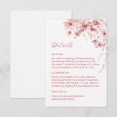 Pink Boho Wildflowers Details Enclosure Card エンクロージャーカード (正面/裏面)