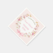 Pink Boho Wildflowers Graduation Party スタンダードカクテルナプキン (角)