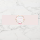 Pink Boho Wildflowers Graduation Party Graduation ペットボトルラベル (シングルラベル)