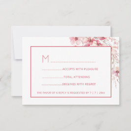 Pink Boho Wildflowers RSVP