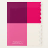 Pink Bold Year Color Block Planner プランナー手帳 (裏面)
