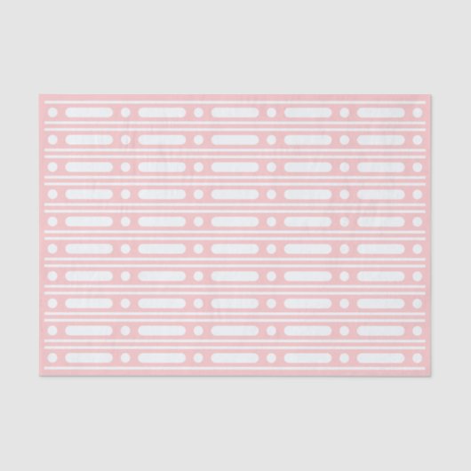 Pink Bone Inlay Dots Border Decoupage Paper 薄葉紙 (正面)