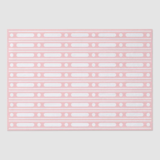 Pink Bone Inlay Dots Border Decoupage Paper 薄葉紙 (正面)