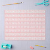 Pink Bone Inlay Floral Border Decoupage Paper 薄葉紙 (クラフト)