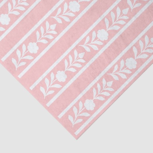 Pink Bone Inlay Floral Border Decoupage Paper 薄葉紙 (詳細)