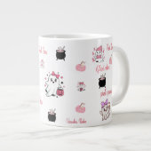 Pink Boo Cute Ghost Halloween Coffee Cup ジャンボコーヒーマグカップ (正面右)