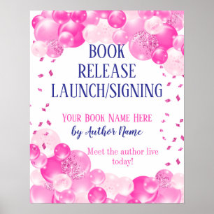 Pink Book Release Launchの署名パーティー ポスター