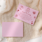 Pink “Books for Baby” Baby Shower エンクロージャーカード