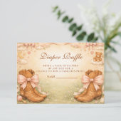 Pink Boots And Bows Girl Diapper Raffle エンクロージャーカード (スタンド正面)