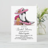 Pink Boots and Derby Hat Bridal Shower 招待状 (スタンド正面)