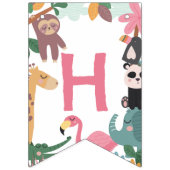 Pink Born Two Be Wild Birthday バンティングフラッグ (第1の旗)