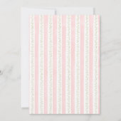 Pink Botanical Baptism Girl Christening Invitation 招待状 (裏面)