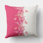 Pink Botanical Butterfly  クッション (裏面)