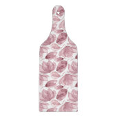 Pink Botanical Floral Flower Pattern カッティングボード (正面)