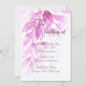 Pink Botanical Wedding Invitation 招待状 (正面)