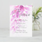 Pink Botanical Wedding Invitation 招待状 (スタンド正面)