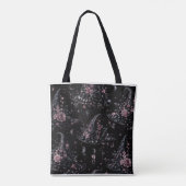 Pink Botanical Witch Halloween Tote Bag トートバッグ (裏面)