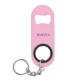 Pink Bottle Opener Custom Text Bar Key Gift Tool キーホルダー栓抜き