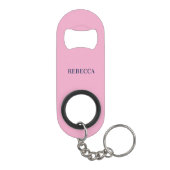 Pink Bottle Opener Custom Text Bar Key Gift Tool キーホルダー栓抜き (裏面)