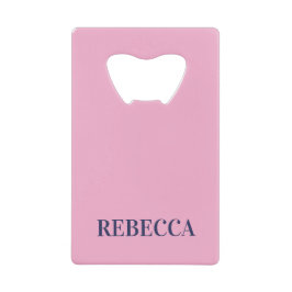 Pink Bottle Opener Custom Text Bar Key Gift Tool クレジットカード栓抜き