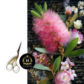 Pink Bottlebrush and Florals Decoupage 薄葉紙