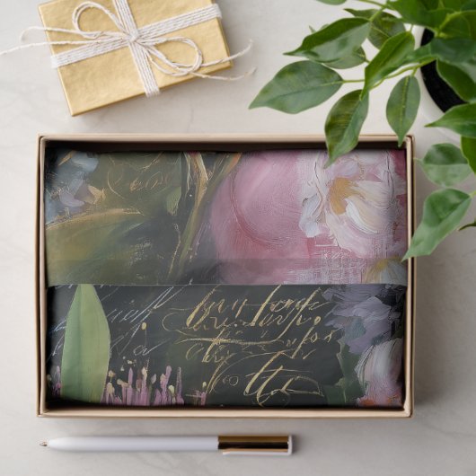 Pink Bottlebrush and Florals Decoupage 薄葉紙 (ギフト)