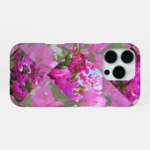 Pink Bougainvillea Flowers Diamond Cut Design, iPhoneケース (裏面横)