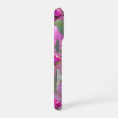 Pink Bougainvillea Flowers Diamond Cut Design, iPhoneケース (右側面)