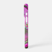 Pink Bougainvillea Flowers Diamond Cut Design, iPhoneケース (左側面)