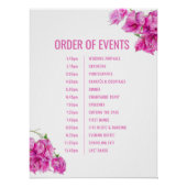 Pink bougainvillea wedding order of events ポスター (正面)