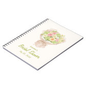 pink bouquet Bridal Shower ノートブック (左側)