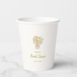 pink bouquet Bridal Shower 紙コップ