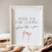 Pink Bow感謝していよfor来のペデスタルサイン 台座サイン